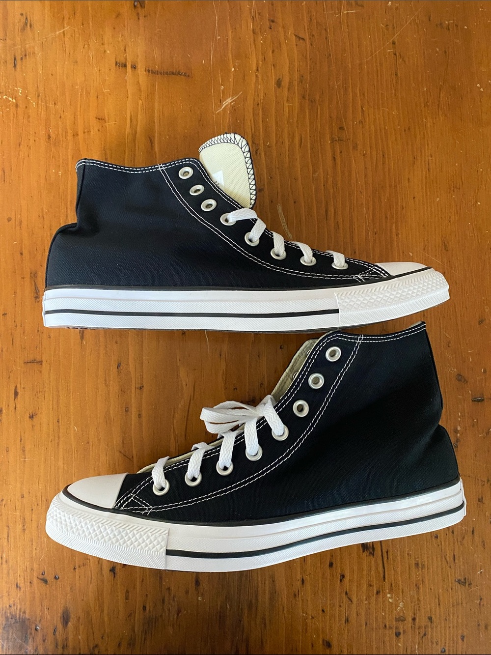 NIB high top black Converse All Star lace up Chuck Taylor sneakers NWT 9.5/11.5 - Picture 4 of 11